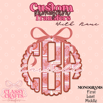 Marine Stamps - Custom Monogram Transfer