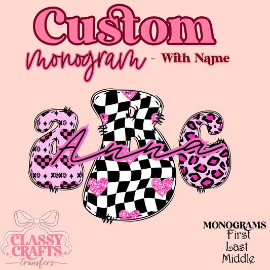 Groovy - Custom Monogram Transfer