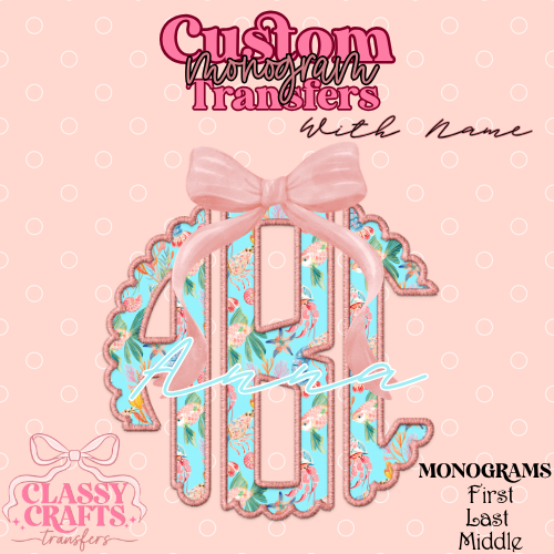 Coquette Sea Life - Custom Monogram Transfer