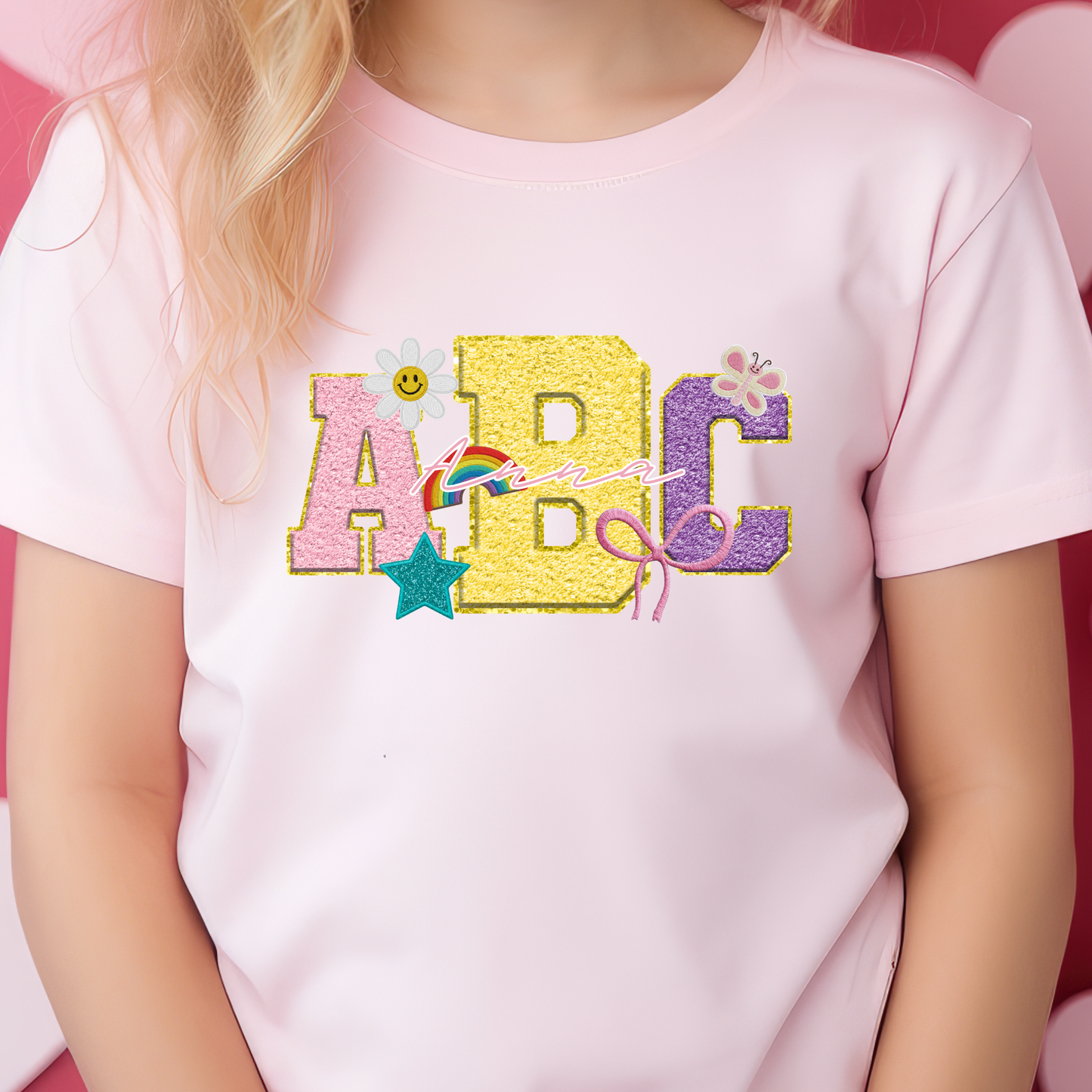 Preppy Pastel Patch - Custom Monogram Transfer