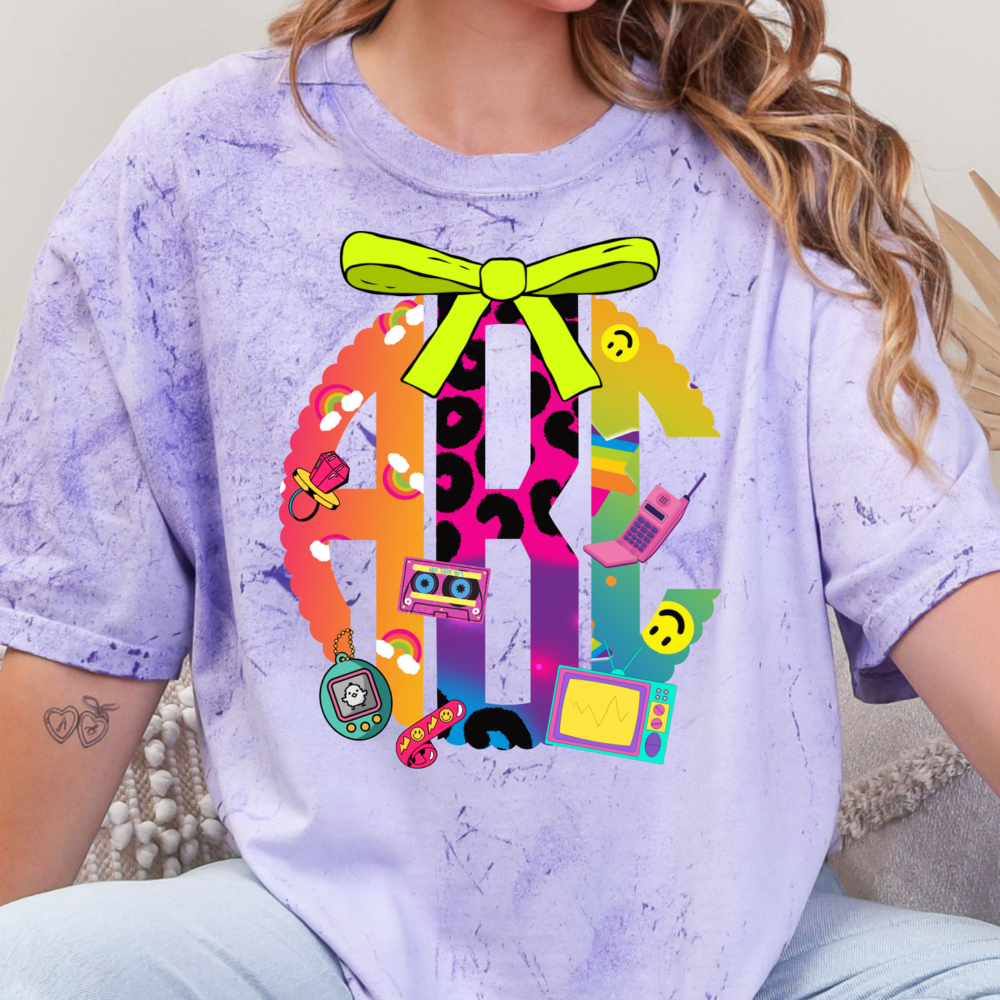 90's Girl - Custom Monogram Transfer