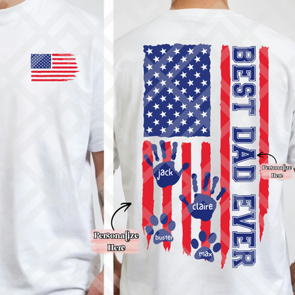 Best Dad Ever Flag - ‼️Fully Customizable Transfer‼️