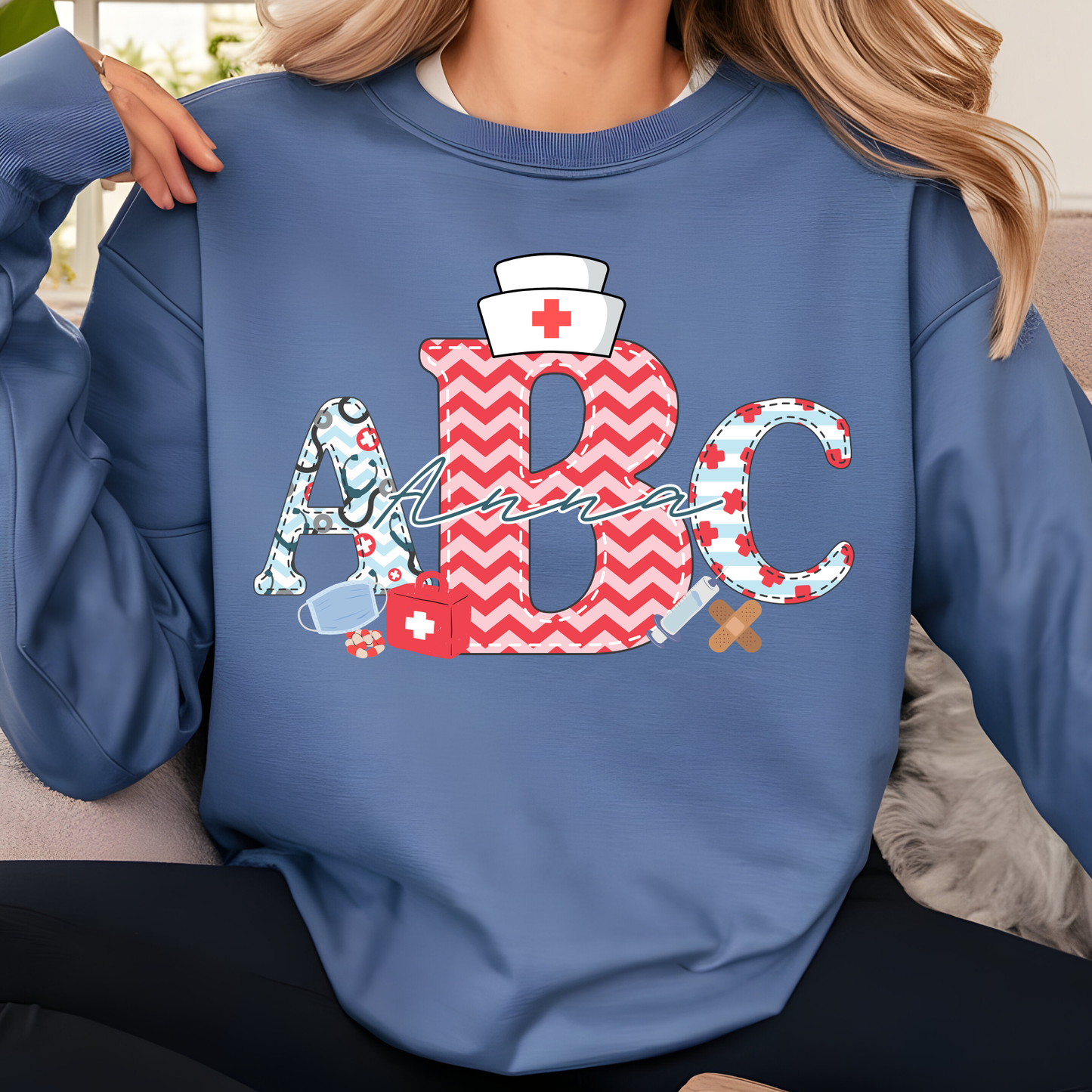 Nursing Print - Custom Monogram Transfer