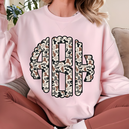 Old School Camo - Custom Monogram Transfer