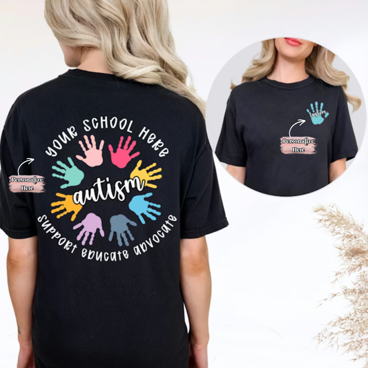 School Autism Awareness - ‼️FULLY CUSTOMIZABLE‼️ Transfer