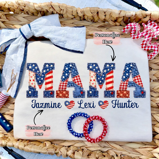 Patriotic Patchwork -  ‼️Fully Customizable Transfer‼️