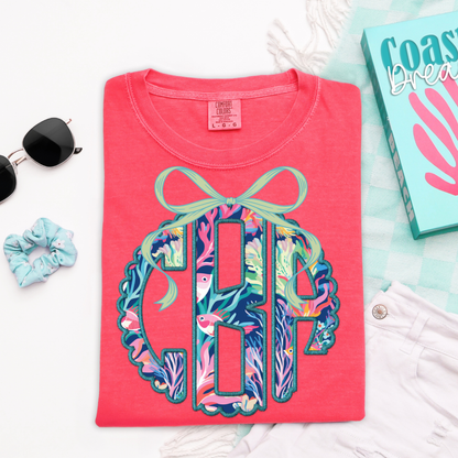 Tropical Fish - Custom Monogram Transfer