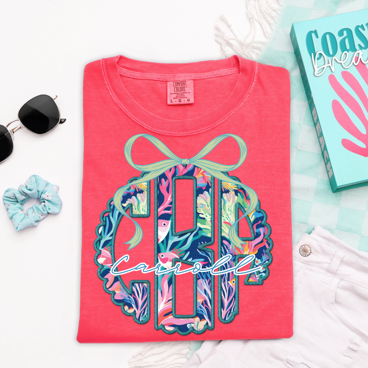 Tropical Fish - Custom Monogram Transfer