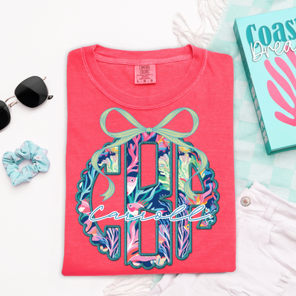 Tropical Fish - Custom Monogram Transfer