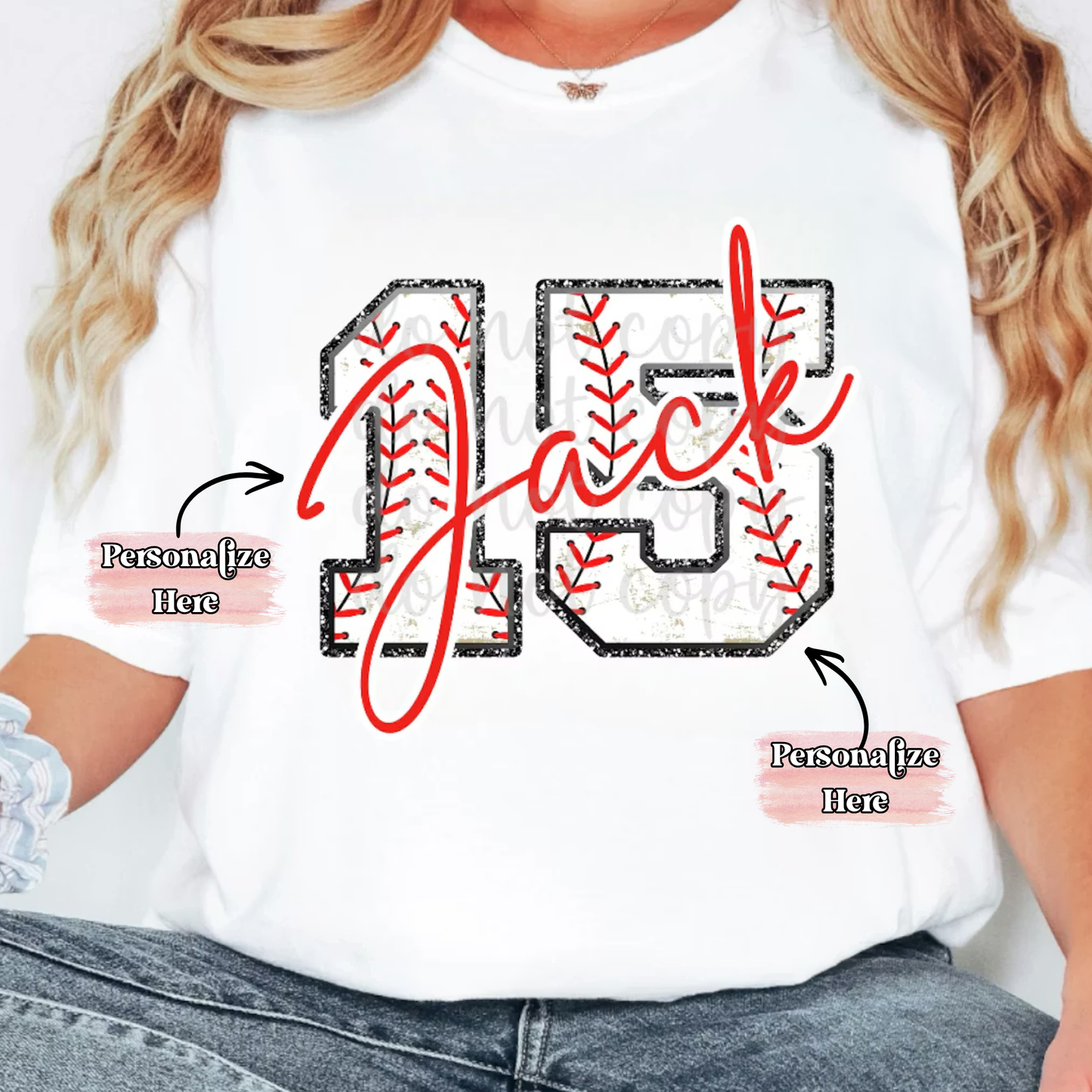 Baseball/Softball Oversized Number -  ‼️Fully Customizable Transfer‼️