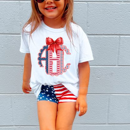 Preppy Patriotic - Custom Monogram Transfer