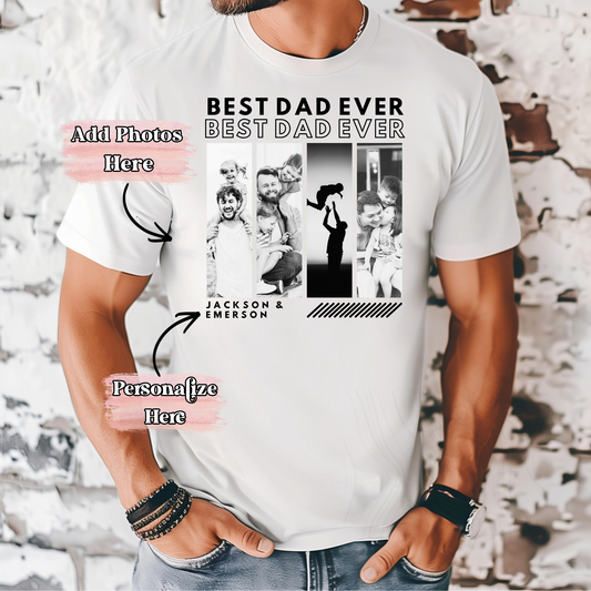 Black & White Best Dad -  ‼️Fully Customizable Transfer‼️