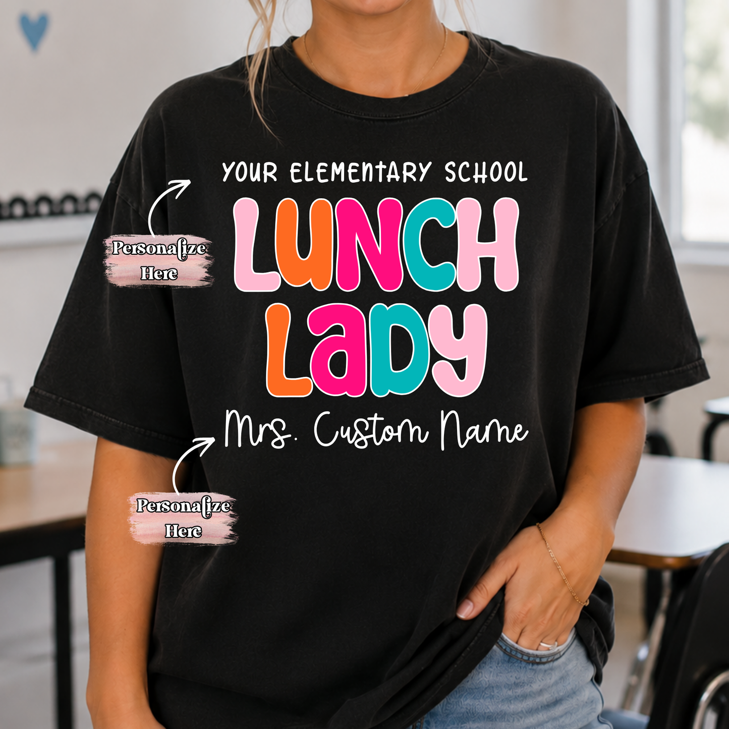 Colorful Lunch Lady -  ‼️Fully Customizable Transfer‼️