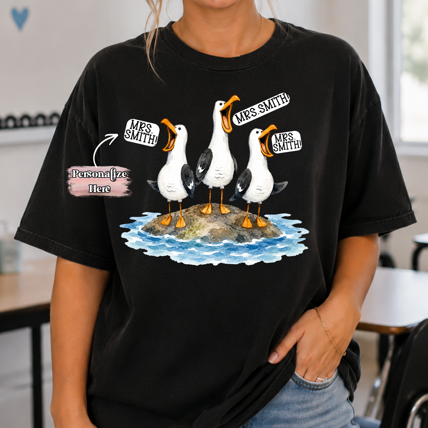 Teacher Annoying Seagull -  ‼️Fully Customizable Transfer‼️