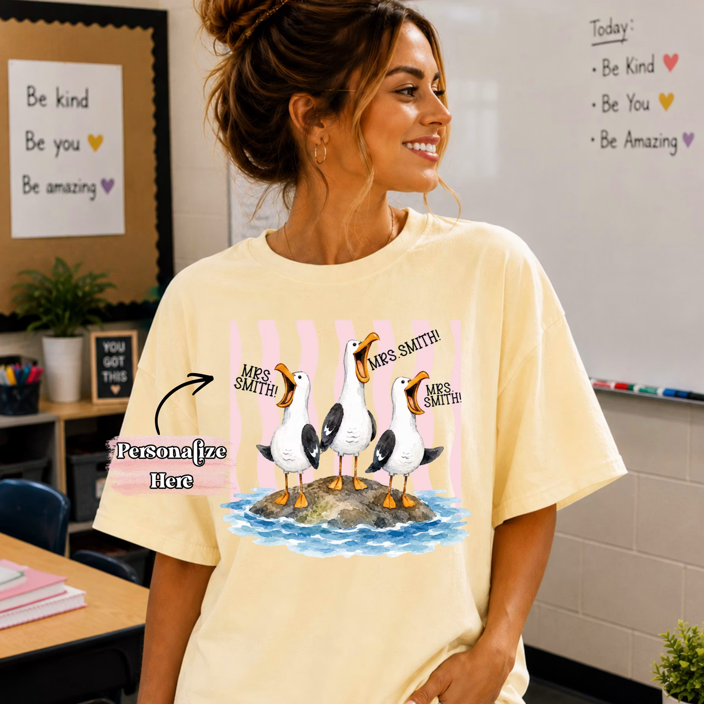 Teacher Annoying Seagull -  ‼️Fully Customizable Transfer‼️