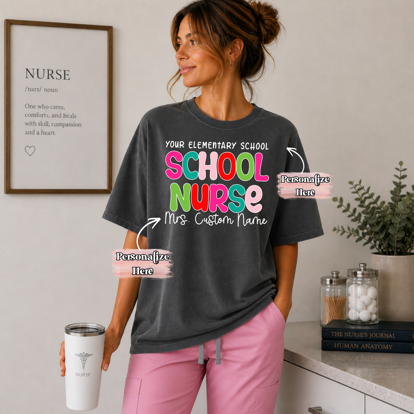 Colorful School Nurse -  ‼️Fully Customizable Transfer‼️