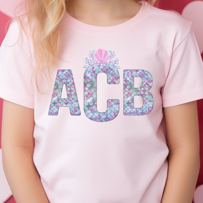 Mermaid Crown - Custom Monogram Transfer