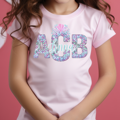 Mermaid Crown - Custom Monogram Transfer