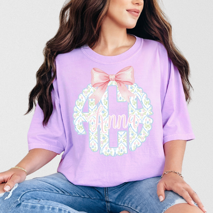 Grandmillennial Floral - Custom Monogram Transfer
