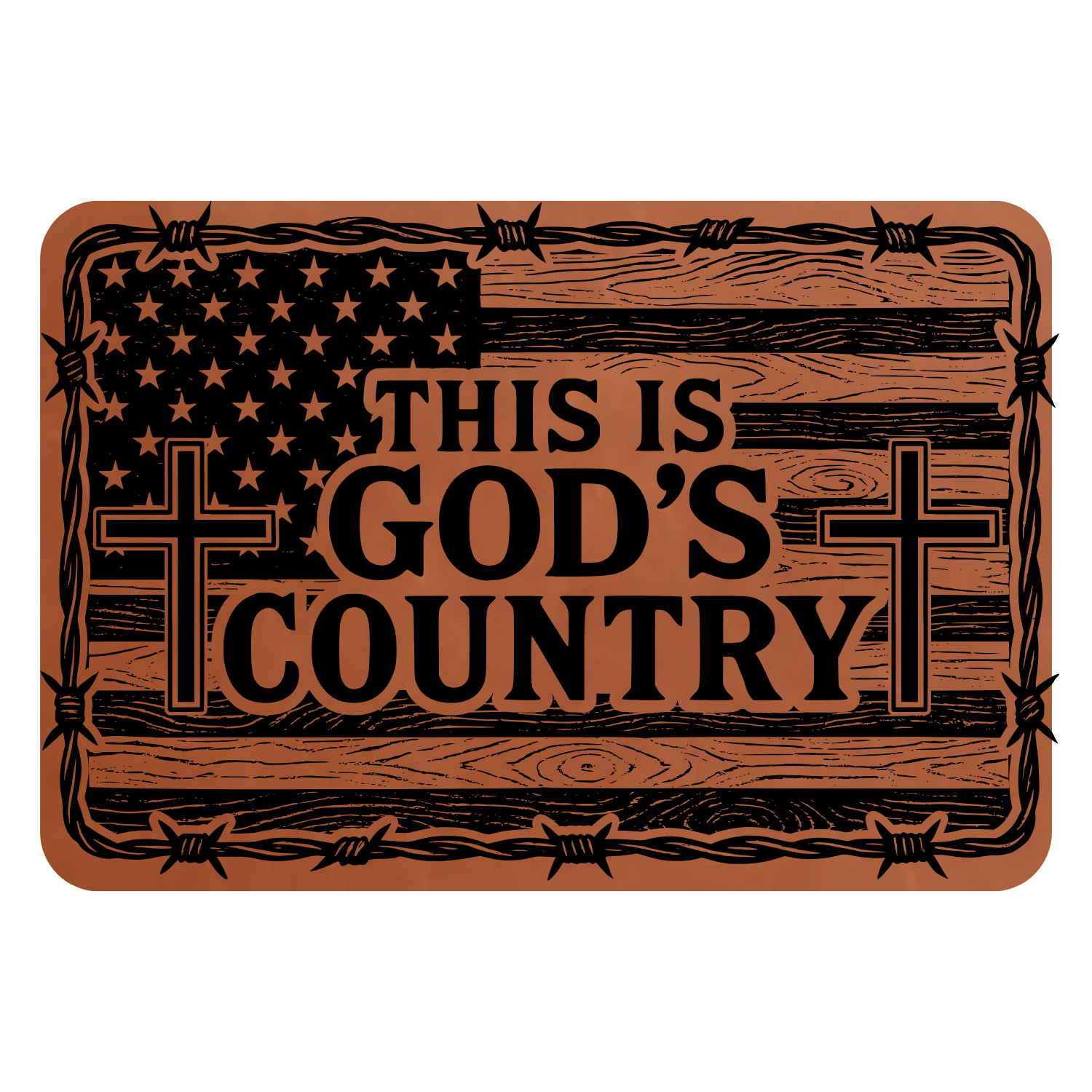 This Is God's Country  Leather Patch