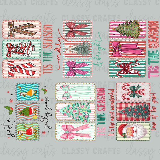 Mini Christmas Stamps 30x24 - PREMADE GANG SHEET