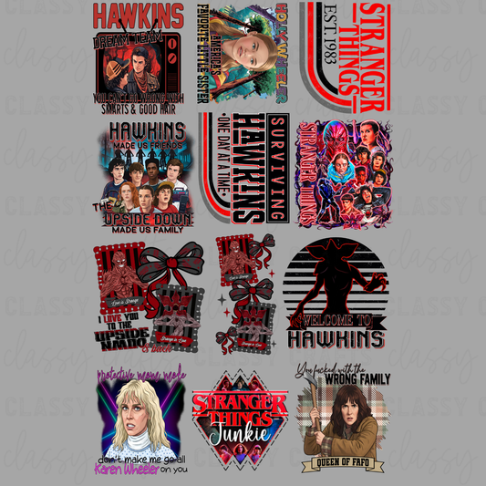 Stranger Things- 30x48 - PREMADE GANG SHEET