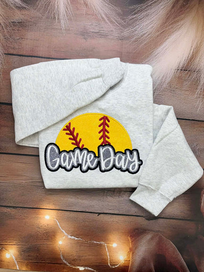 Game Day Glitter Applique Embroidery