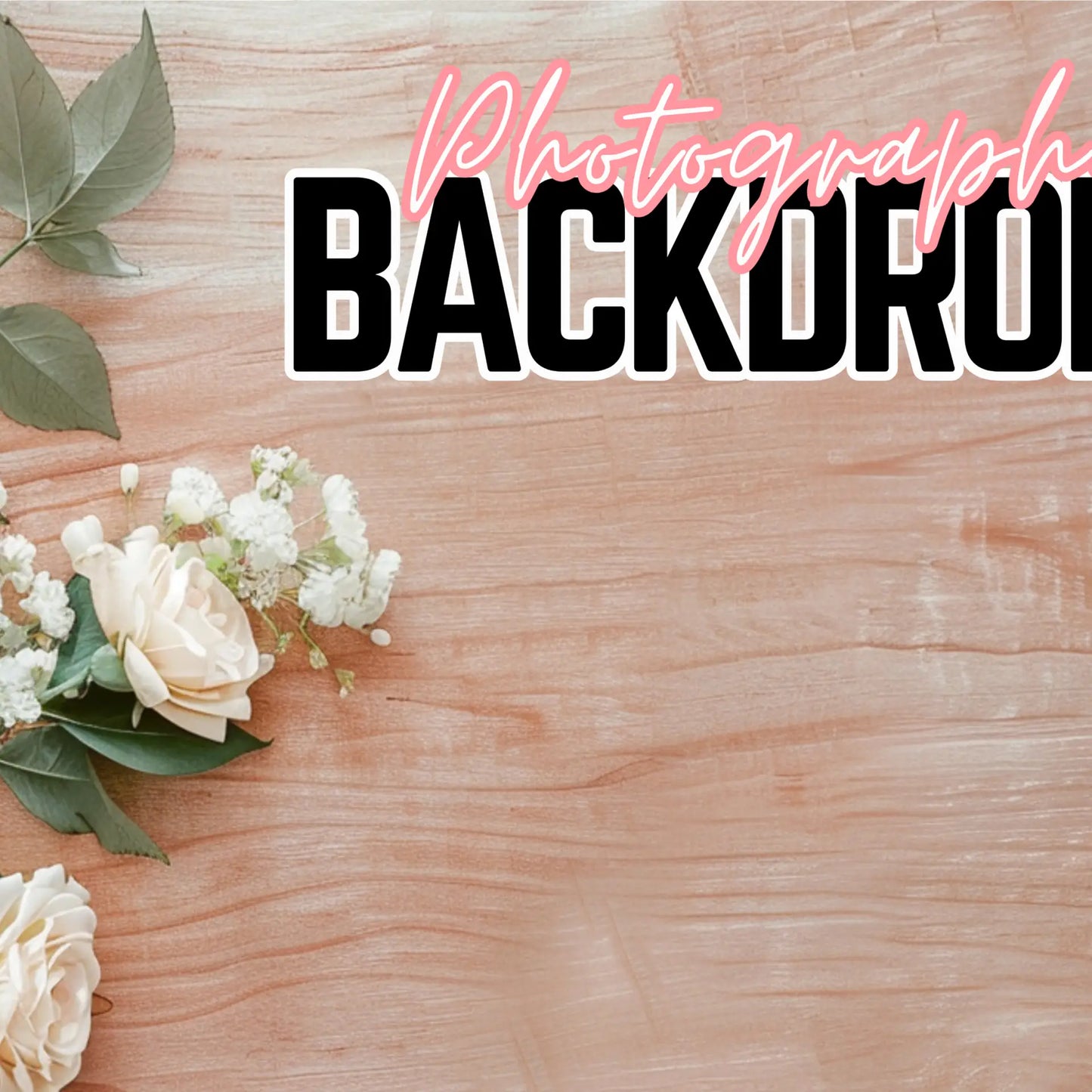 Wooden Flooring Floral - Photography Backdrop - 22