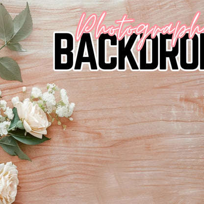 Wooden Flooring Floral - Photography Backdrop - 22