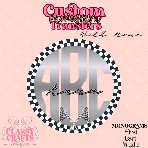 Metallic Racing - Custom Monogram Transfer