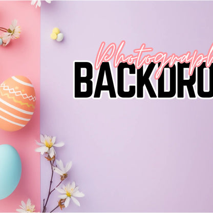 Lavender Striped Easter Photography Backdrop - 31