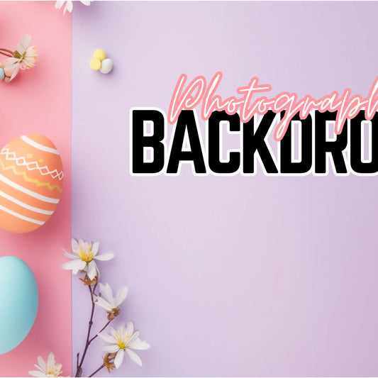 Lavender Striped Easter Photography Backdrop - 31