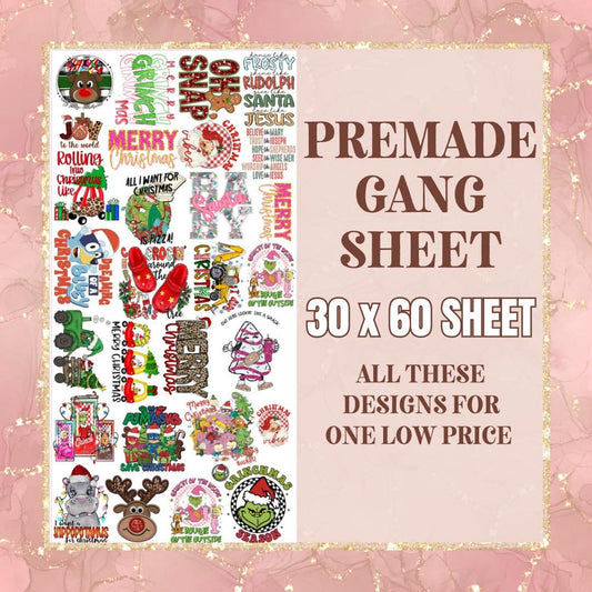 **YOUTH** Christmas -  30x60 - PRE MADE GANG SHEET