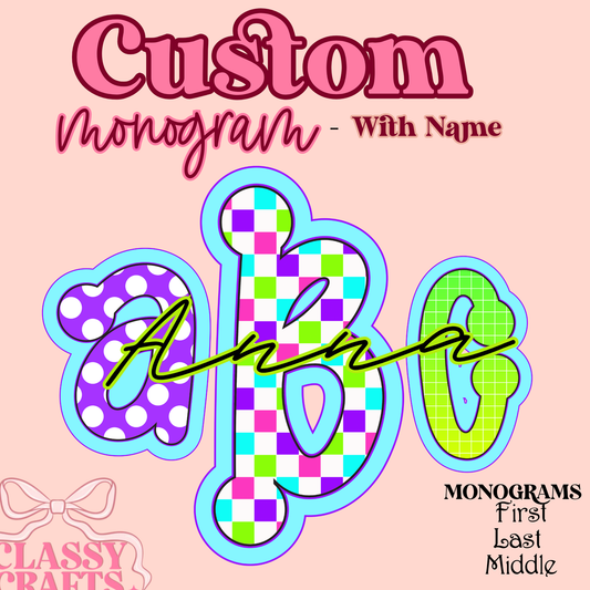 Neon Wild Thing - Custom Monogram Transfer