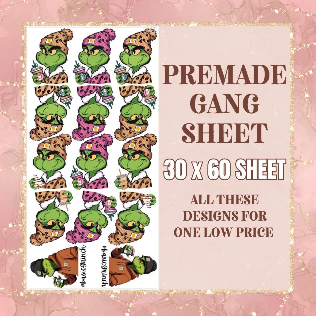 Boujee Gman -  30x60 - PRE MADE GANG SHEET