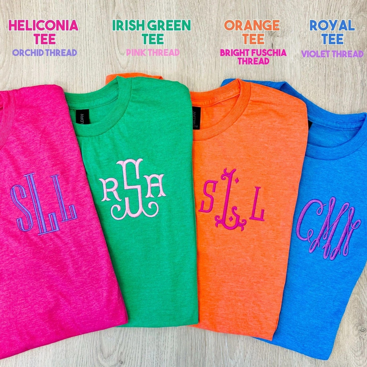 ????Gildan Bright & Boujee Monogram Tees ????