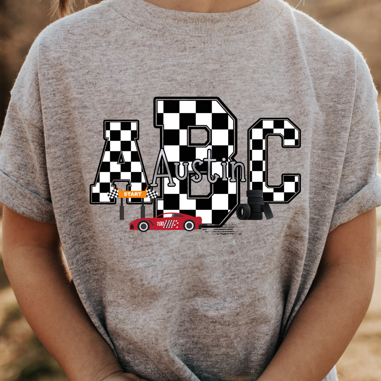 Checkered Racing - Custom Monogram Transfer