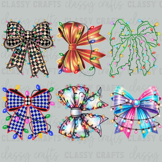 CHRISTMAS COQUETTE LIGHTS 30X24 - PREMADE GANG SHEET