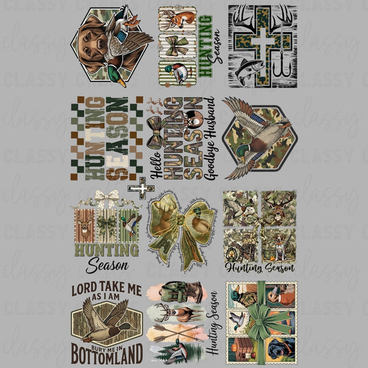Hunting Season 30x48 - PREMADE GANG SHEET