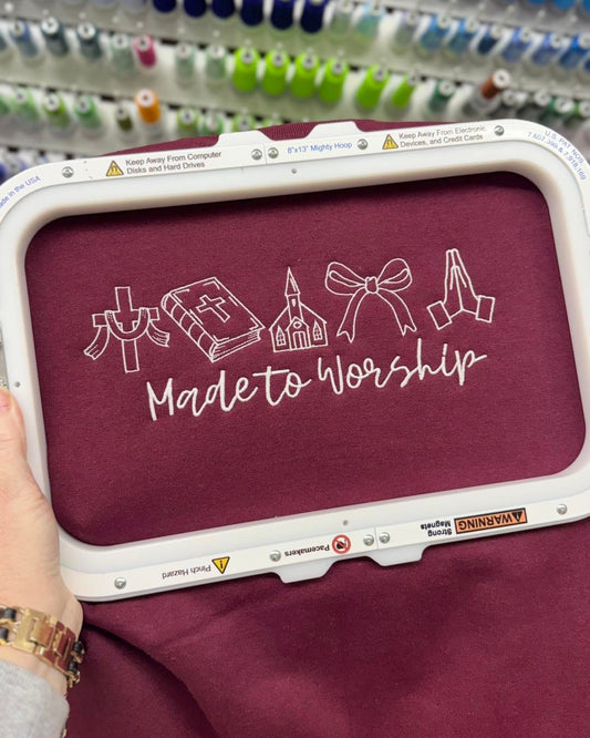 Made To Worship Embroidered Apparel