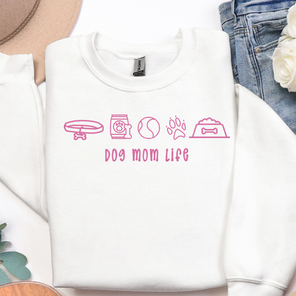 Dog Mom Life Embroidered Apparel