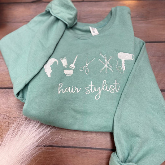 Hair Stylist???? Embroidered Apparel