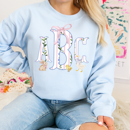 Coquette Spring Animals - Custom Monogram Transfer