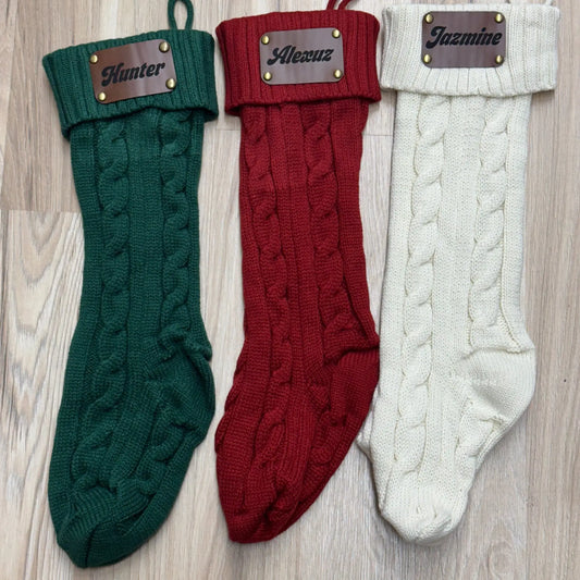 Christmas Stocking - FREE LEATHER PATCH