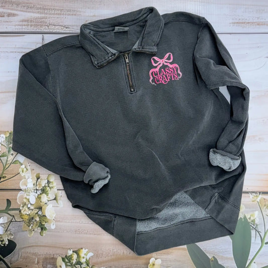 ???? Personalized Embroidered ???? Comfort Color Quarter Zip