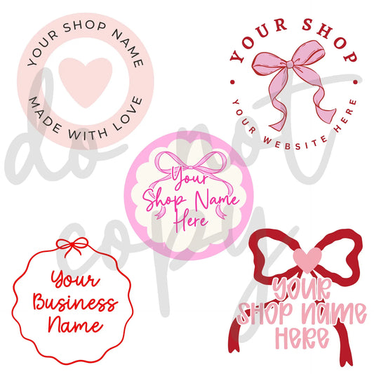 Red + Pink Custom Coquette Stickers