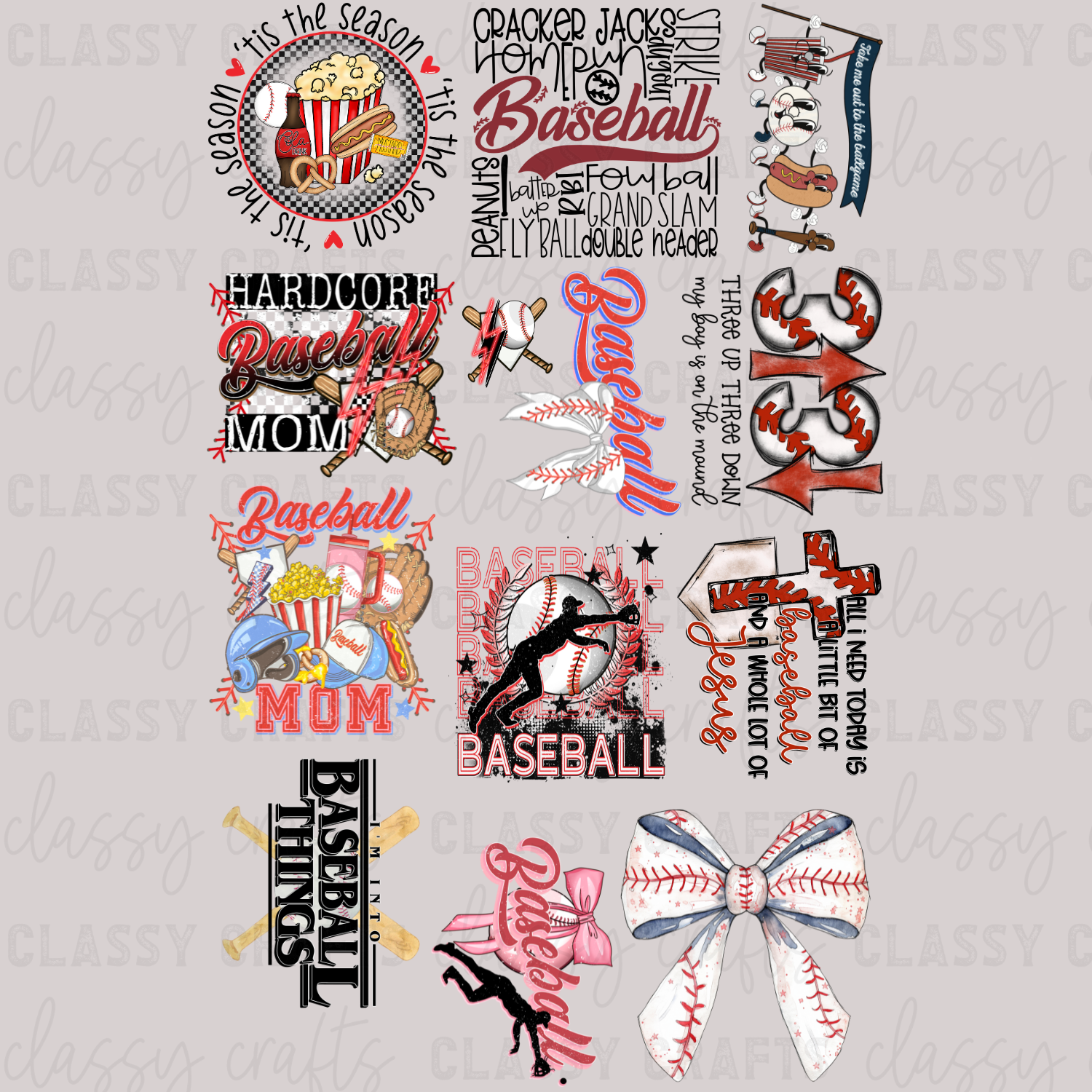 Baseball 2 - 30x48 - PREMADE GANG SHEET