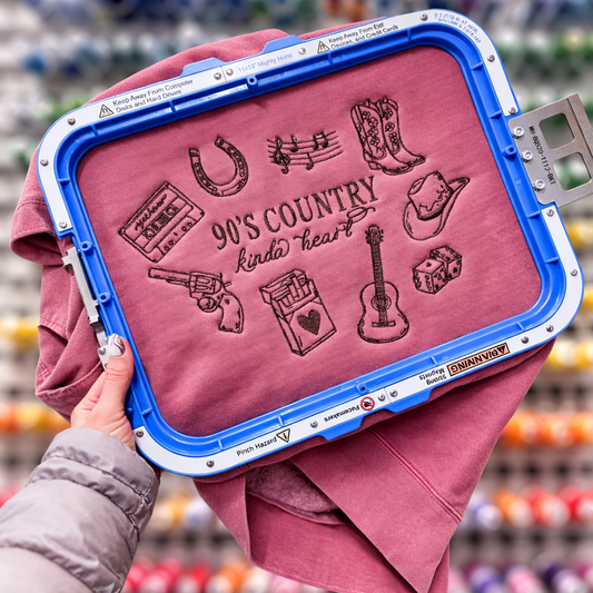 90s Country Kinda Heart Embroidery