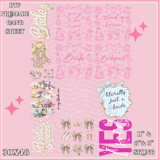 Bride Crew - 30x48 - PREMADE GANG SHEET