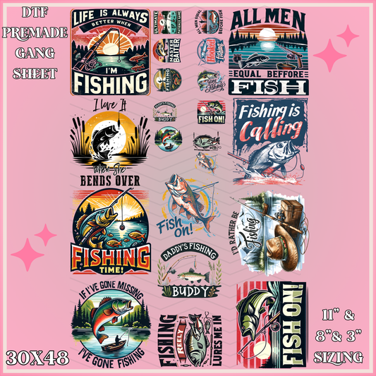 Fishing 2 - 30x48 - PREMADE GANG SHEET